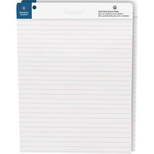 Business Source  Self-Stick Easel Pads, Ruled, 30 Shts, 25"x30", 2/CT, WE