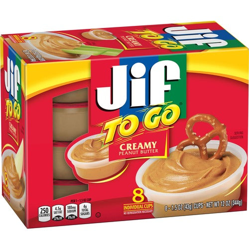 The J.M. Smucker Co.  Jif To Go Snack Cups, 1.5 oz, 8/PK, Peanut Butter