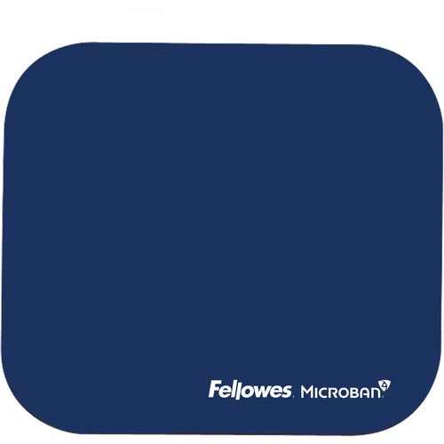 Fellowes  Microban Mouse Pad, 9"x8"x1/8", Nonskid, Navy Blue-FEL5933801