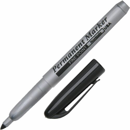 SKILCRAFT  Permanent Marker, Fine Point, 1 Dozen, Black Ink