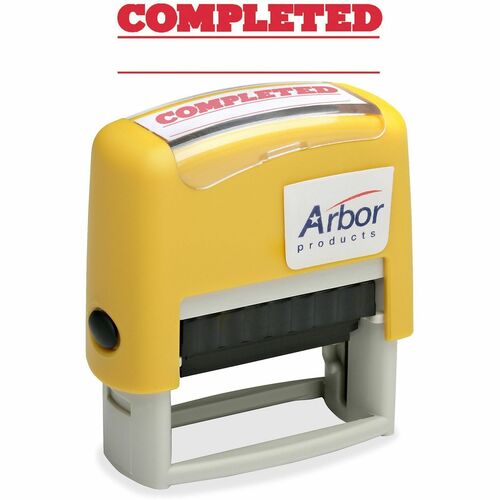 SKILCRAFT  Message Stamp,"COMPLETED", 1-1/2"x1-5/8", Red Ink