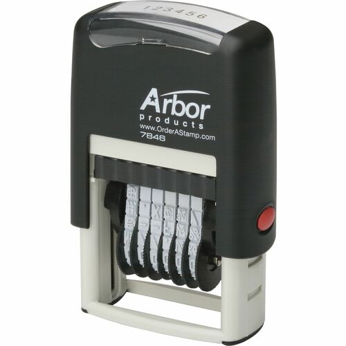 SKILCRAFT  Self-inking Stamp,6 Band,Digits 0-9,w/ Black Ink Pad