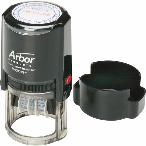 SKILCRAFT  Message Stamp,RECEIVED,Time,Self-ink,4-Band,RD/BE Ink