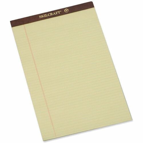 SKILCRAFT  Writing Pads,Perf,50 Shts/Pad,8-1/2"x14",CA