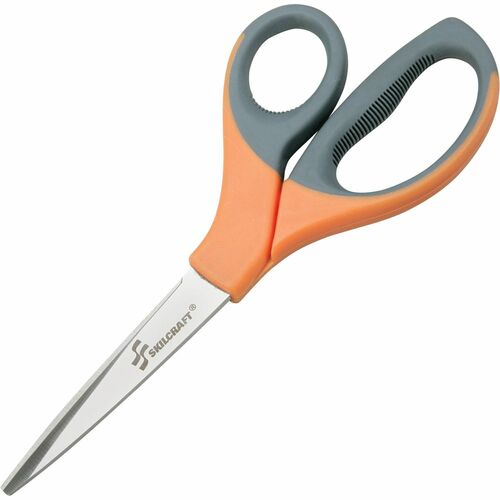 SKILCRAFT  Straight Trimmers, 3-5/8" Cut, STST Blades, 8-1/4"L, OE/BK