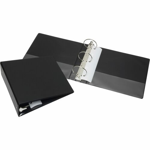 SKILCRAFT  3-Ring Binder, 3" Capacity, Sht Sz 8-1/2"x11", Black