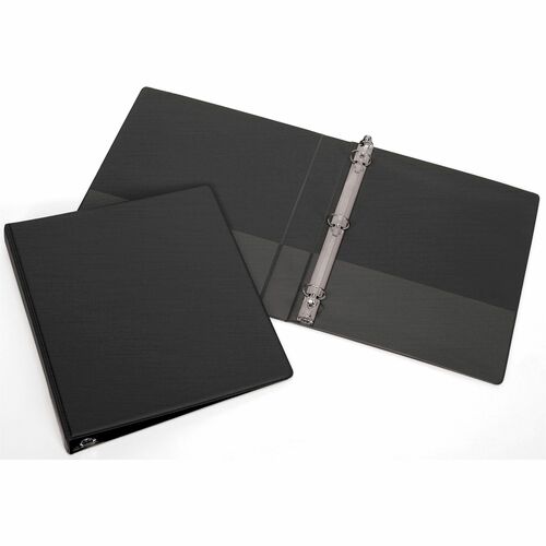 SKILCRAFT  3-Ring Binder, 1" Capacity, Sht Sz 8-1/2"x11", Black