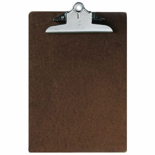 SKILCRAFT  Clipboard, w/5-1/2" Metal Clip, 9"x12-1/2", Brown
