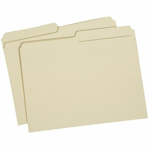 SKILCRAFT  File Folders,3/4" Expansion,1/2-Cut,Letter,100/BX, Manila