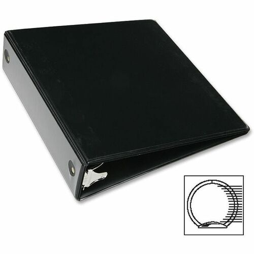 SKILCRAFT  View Binder, Round Ring, 2" Cap., Letter-size, Black