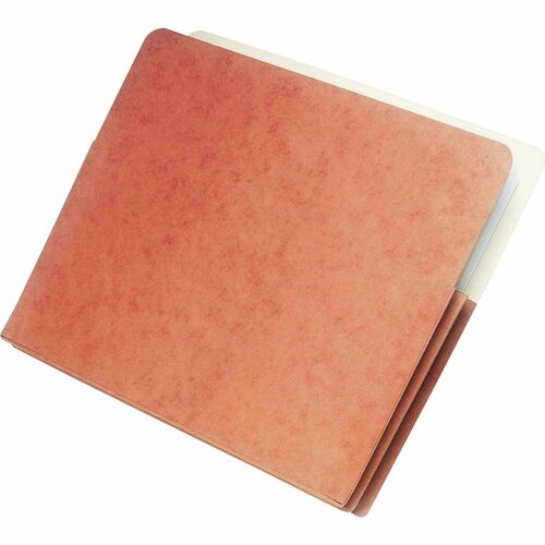 SKILCRAFT  File Jackets, No Flap,1-3/4" Cap., 2 Ply, Letter, Red