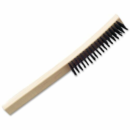 SKILCRAFT  Deburring Wire Scrub Brush, 13-3/4"x1-1/4"x3/8", Steel