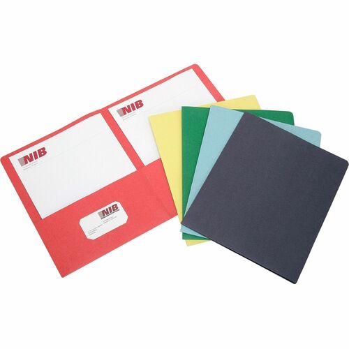 SKILCRAFT  Pocket Folder,2-pocket,3/8" Exp,8-1/2"x11",25/BX, ASST