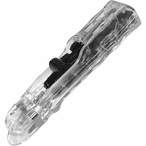 SKILCRAFT  Clam Clip Dispenser, 60-Sht Cap, Medium, 1 Dozen,BK/Clear