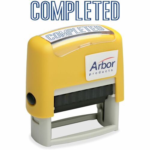 SKILCRAFT  Message Stamp,Pre-inked,"COMPLETED",1/2"x1-3/4",Blue Ink