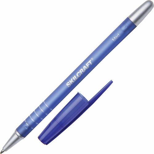 SKILCRAFT  Ballpoint Pen, Refillable, Medium Point, 1 Dozen, BE Ink