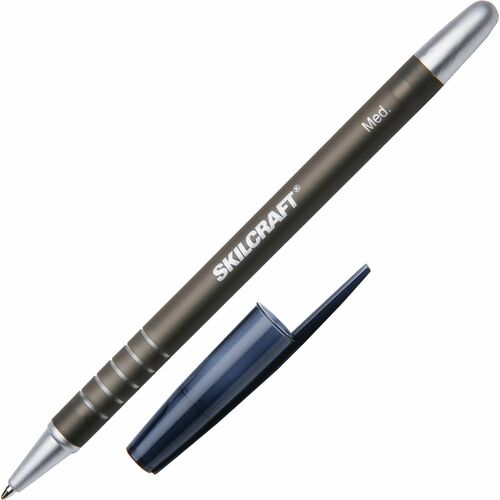 SKILCRAFT  Ballpoint Pen, Refillable, Medium Point, 1 Dozen, BK Ink