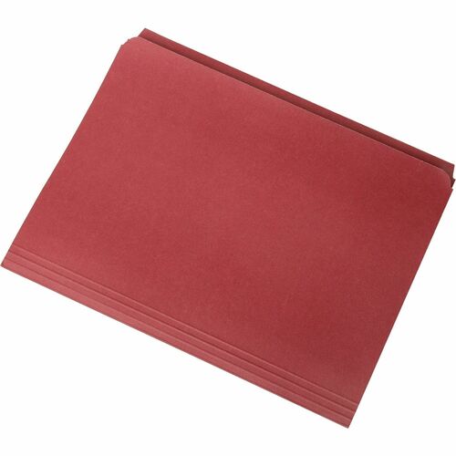 SKILCRAFT  File Folders, Straight Cut, Ltr, 11pt, 100/BX, RD