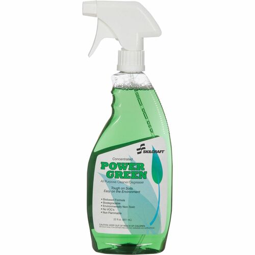 SKILCRAFT  Cleaner/Degreaser Spray, All-purpose, 22 oz, 12/CT, Green