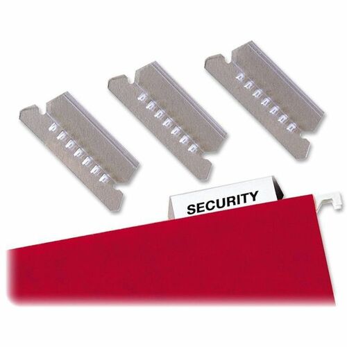 SKILCRAFT  Hanging Tabs, 1/5 Cut, Holds 2" Inserts, 25/PK, Clear