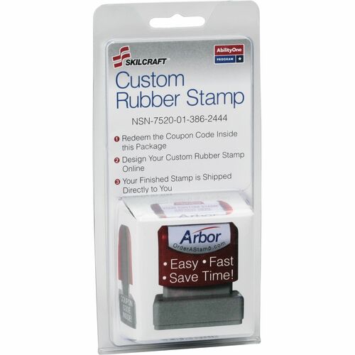 SKILCRAFT  Custom Stamp Order Kit, 50000 Impressions, AST Ink