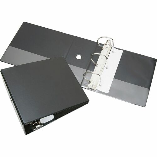 SKILCRAFT  D-Ring Binder, Slant, Letter, 5" Capacity, Black