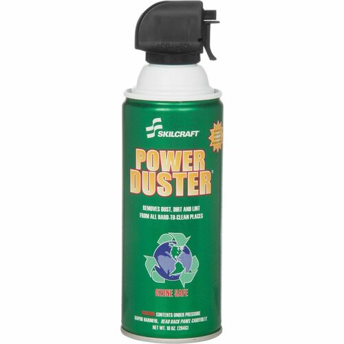 SKILCRAFT  Power Duster, w/ Extension Tube,10 oz. Can, 6/BX