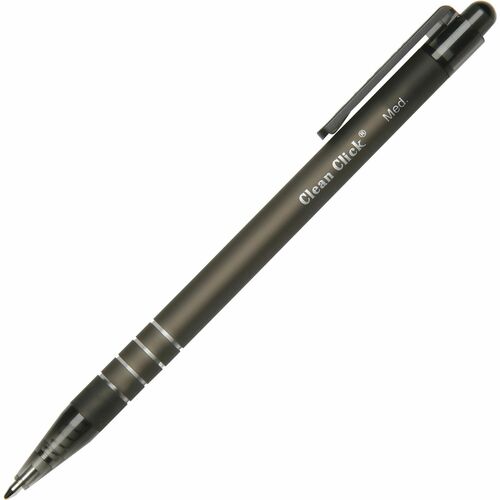 SKILCRAFT  Ballpoint Pen,Rubberized,Nonrefillable,Med Pt,1 DZ,BK