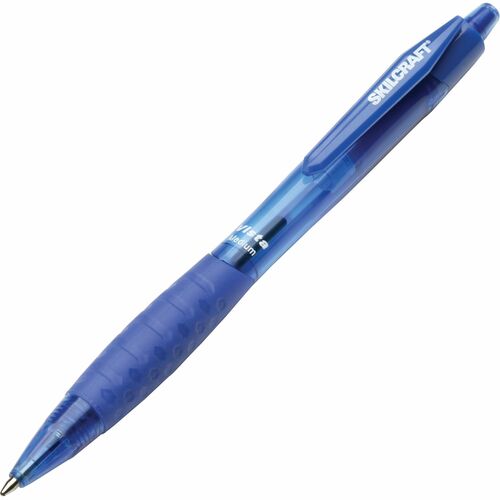 SKILCRAFT  Ballpoint Pen, Refillable, Medium Point, 1 Dozen, Blue Ink