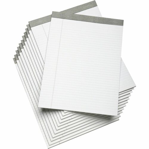 SKILCRAFT  Writing Pads,Legal Rule,50 Sht/PD,1 Dozen,8-1/2"x11-3/4",WE