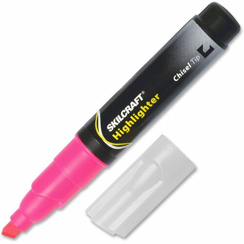 SKILCRAFT  Highlighter,Chisel Tip,Large,1 Dozen,Fluorescent PK