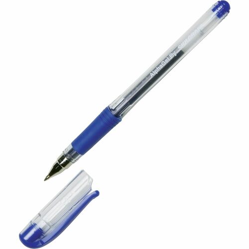 SKILCRAFT  Gel Pen, Refillable, 0.7mm, Medium Pt, 1 Dozen, Blue Ink