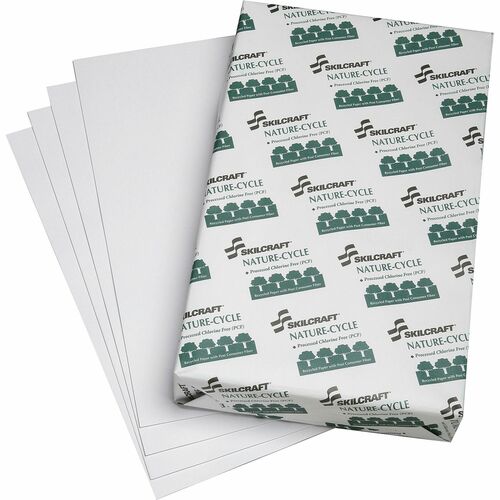 SKILCRAFT  Copy Paper, PCW, 8-1/2"x14", 20lb, 500 Sht/Ream, 10/CT, WE
