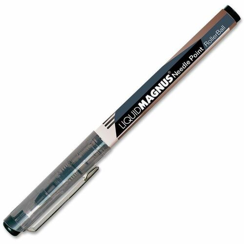 SKILCRAFT  Rollerball Pen, 0.7mm, Fine Point, 1 Dozen, Black Ink