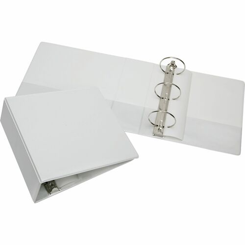 SKILCRAFT  View Binder,Round Ring,w/Pockets,3" Cap,Letter-size,WE