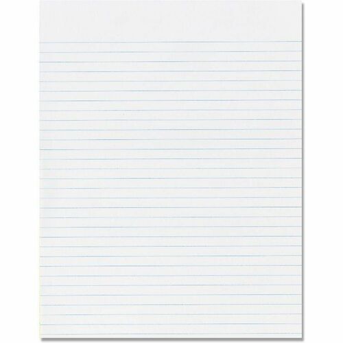 SKILCRAFT  Writing Paper Pad, Narrow Rule, 8-1/2"x11", 1 Dozen, WE