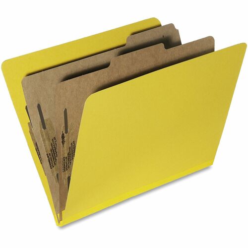 SKILCRAFT  Classification Fldr, 2" Exp, 6-Part, 2-Div, Ltr, 10/BX, YW