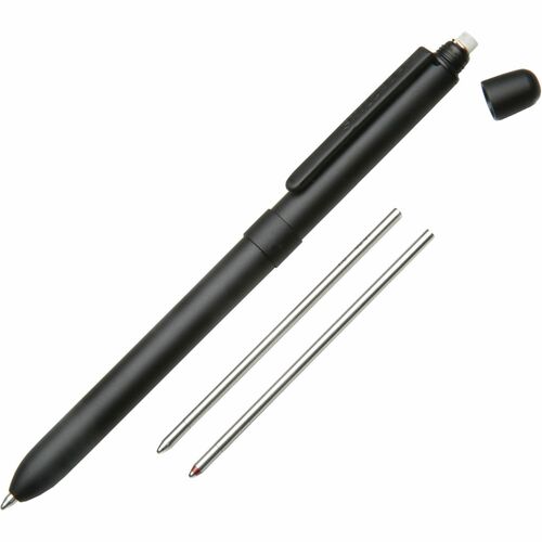 SKILCRAFT  Dual Pen, Medium Pt. Pen/.5mm Pencil, Eraser, Black/Red Ink
