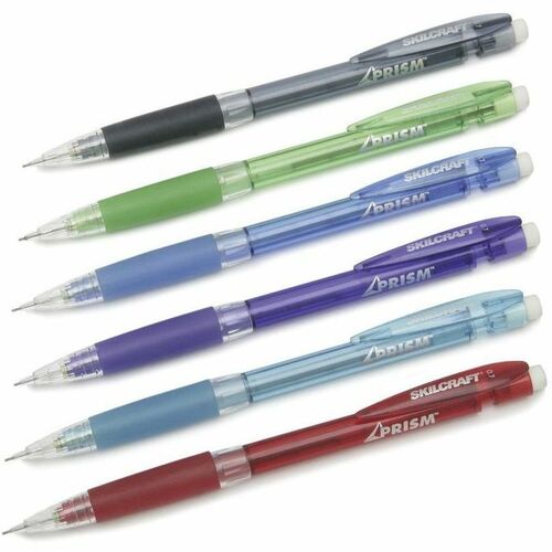 SKILCRAFT  Mechanical Pencil, Grip, Medium, 0.7mm, 1 Dozen, AST