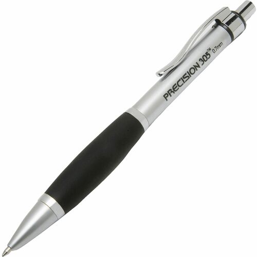SKILCRAFT  Mechanical Pencil, Grip, Metal, 0.7mm, 6/PK, SR/BK