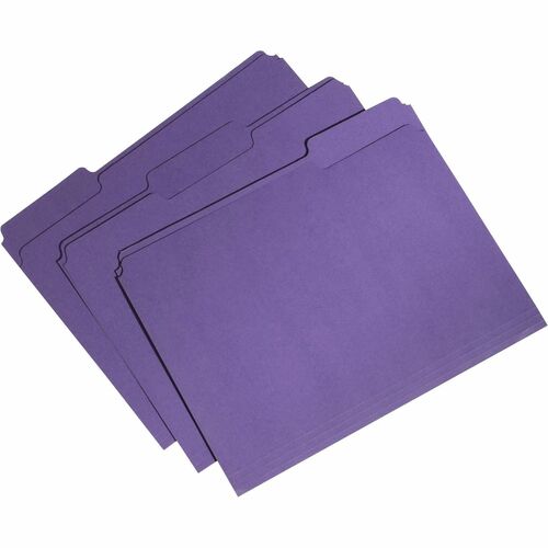 SKILCRAFT  File Folders,1/3 Top Tab,11 Pt.,3/4" Exp.,Ltr.,100/BX,PE