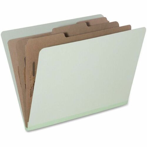 SKILCRAFT  Classification Folder,8Part,3Div,3"Exp,Letter,10/PK,Light GN
