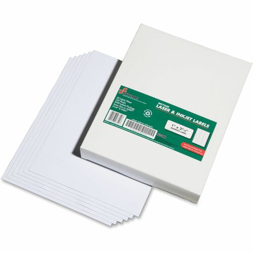SKILCRAFT  Address Labels,Recycled,Inkjet/Laser,1"x2-5/8",3000/BX,WE