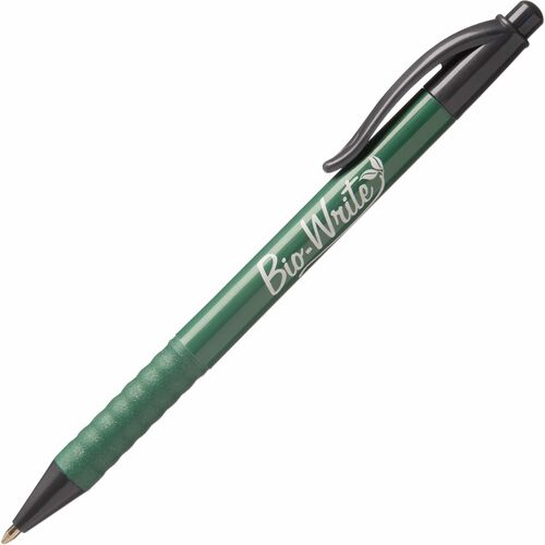 SKILCRAFT  Ballpoint Pen, Biobased, Retractable, Medium, 1 Dozen, BK