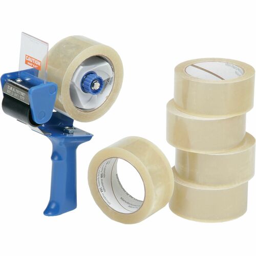 SKILCRAFT  Package Sealing Tape,w/Dispenser,3.1 mil,2"x55 yards,6/PK,CL