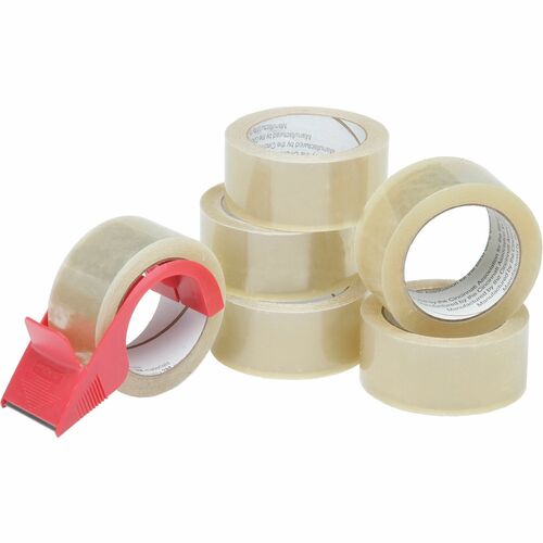 SKILCRAFT  Package Sealing Tape,w/Dispenser,3.1 mil,2"x55 yards,6/PK,CL