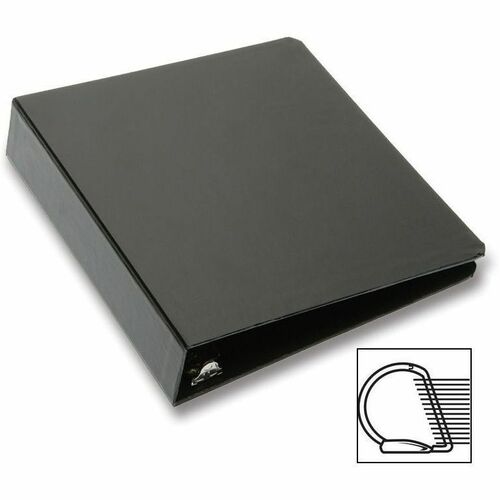 SKILCRAFT  D-Ring Binder, 1" Capacity, Recycled,11"x8-1/2", Black