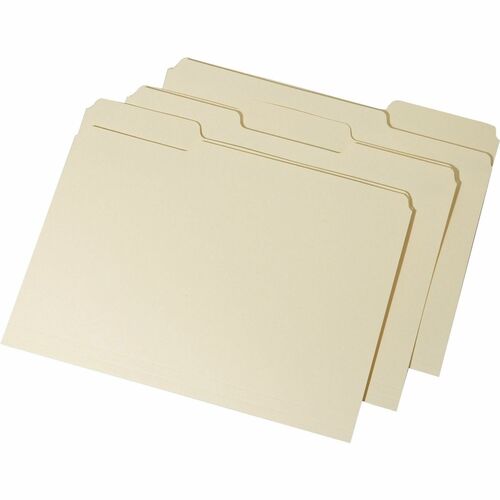 SKILCRAFT  Interior Height File Folder, 1/3 Cut, Letter, 100/BX, Manila