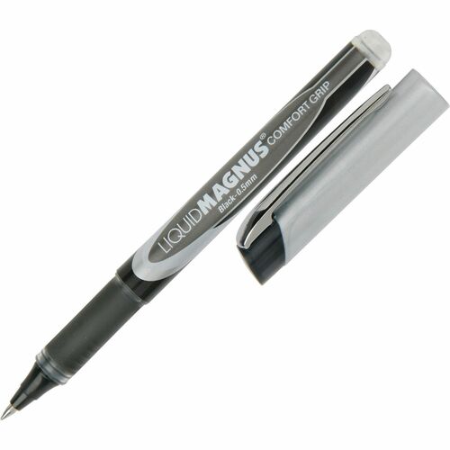 SKILCRAFT  Roller Ball Pens, Comfort Grip, 0.5mm, Micro, 4/PK, BK Ink