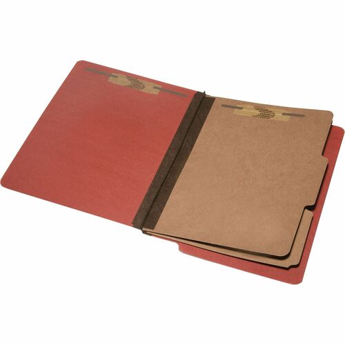 SKILCRAFT  End Tab Classification Folders,6-Part,2-Div.,Ltr,10/BX,RD